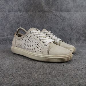 Ecco Shoes Womens 7 Sneakers Fashion Lifestyle Leather Perforated Casual Comfort